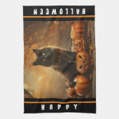Happy Halloween Black Cat Collectie Theedoek (Verticaal)
