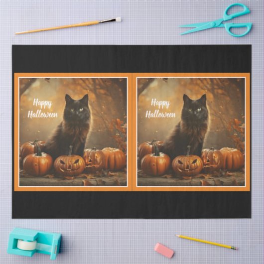 Happy Halloween Black Cat Collectie Tissuepapier (Craft)
