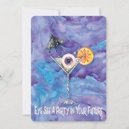 Happy Halloween Black Cat Costume Cocktail Party Kaart