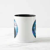 Happy Halloween Black Cat Full Moon Halloween Mok (Midden)