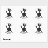 Happy Halloween Black Cat Funny Custom Stickers (Vel)