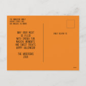 Happy Halloween Black Cat gepersonaliseerd Feestdagenkaart (Achterkant)