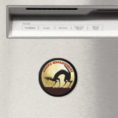 Happy Halloween Black Cat met Full Moon Magneet (Insitu (Vaatwasser))