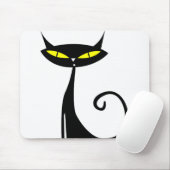 Happy Halloween Black Cat Mousepad Muismat (Met muis)