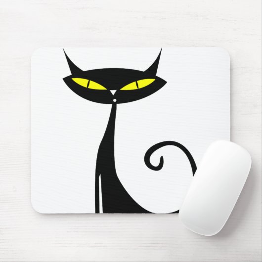 Happy Halloween Black Cat Mousepad Muismat (Met muis)