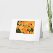 Happy Halloween Black cat, owl, pompoenen Kaart (Achterkant)