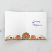 Happy Halloween Black Cat Pumpkin Patch Moon Kaart (Binnen)