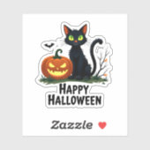 Happy Halloween Black Cat Rescue T-shirt Pompoen Sticker (Vel)