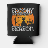 Happy Halloween Black Cat Spooky Seizoen Grappige  Blikjeskoeler (Voorkant)