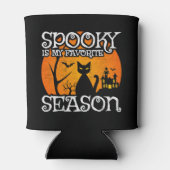 Happy Halloween Black Cat Spooky Seizoen Grappige  Blikjeskoeler (Achterkant)