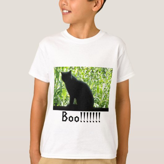 Happy Halloween Black Cat T-shirt (Voorkant)