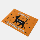 Happy Halloween Black Cat & Witch Pet Deurmat (Schuin)