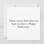 Happy Halloween Black Cats Kaart (Achterkant)