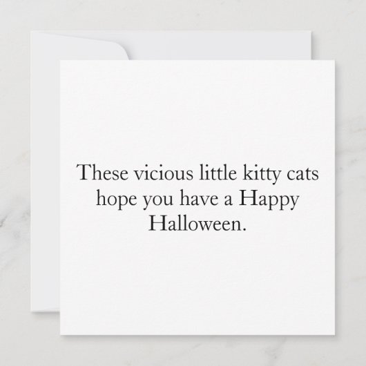 Happy Halloween Black Cats Kaart (Achterkant)