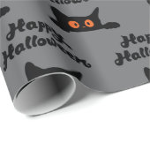 Happy Halloween Black Cats Naadloos inpakpapier (Rol Hoek)