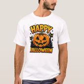 Happy Halloween Black Cats T-shirt (Voorkant)