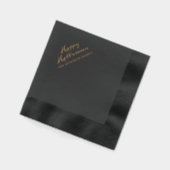 Happy Halloween Black Gothic Style Gold Folie Servetten (Links)