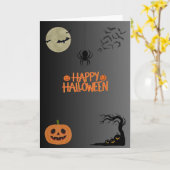 Happy Halloween Black Kaart (Gele Bloem)