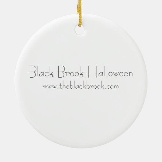 Happy Halloween Black Kat Ornament Round (Achterkant)