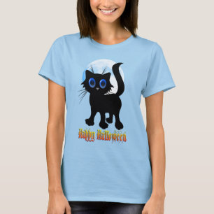 Happy Halloween Black Kitten Shirten T-shirt