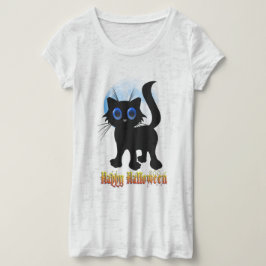 Happy Halloween Black Kitten Shirten T-shirt