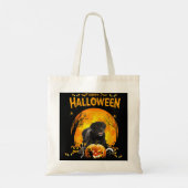 Happy Halloween Black Lab Dog Pumpkin Costumes Tha Tote Bag (Achterkant)