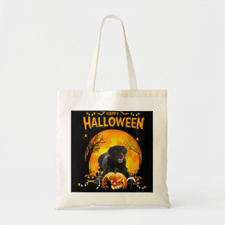 Happy Halloween Black Lab Dog Pumpkin Costumes Tha Tote Bag