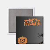Happy Halloween Black Magnet (Voorkant / Achterkant)