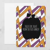 Happy Halloween Black Pumpkin Pattern Kaart (Voorkant / Achterkant)