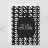 Happy Halloween Black Pumpkin Skull Pattern Kaart (Voorkant)