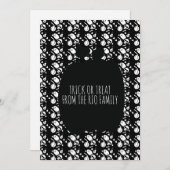 Happy Halloween Black Pumpkin Skull Pattern Kaart (Voorkant / Achterkant)