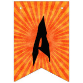 Happy Halloween Black Sinaasappel met headless Hor Vlaggetjes (Tweede vlag)