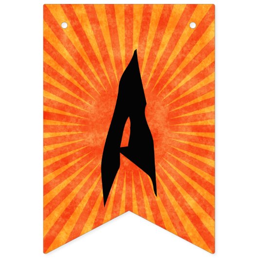 Happy Halloween Black Sinaasappel met headless Hor Vlaggetjes (Tweede vlag)