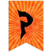 Happy Halloween Black Sinaasappel met headless Hor Vlaggetjes (Derde vlag)