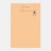Happy Halloween Black Spider Oranje Post-It Notes (Voorkant)