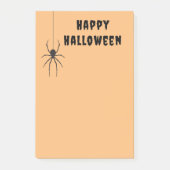 Happy Halloween Black Spider Oranje Post-It Notes (Voorkant)