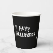 Happy Halloween Black White spooky typografie Papieren Bekers (Voorkant)