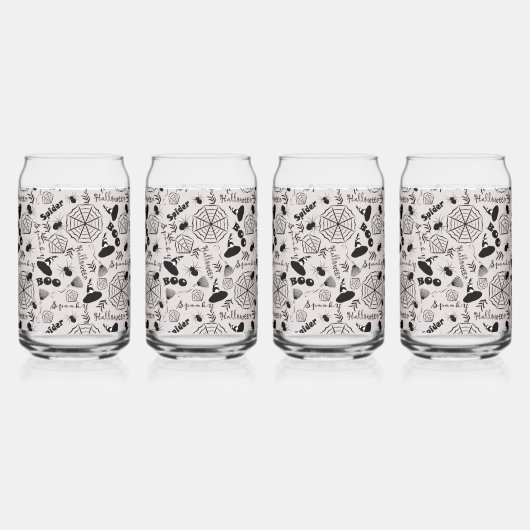 Happy Halloween Blikvorm Glas (Achterkant)