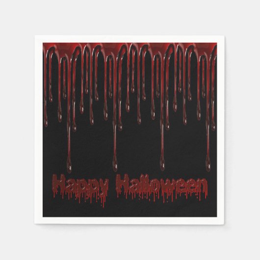 Happy Halloween bloeddruppels Servet (Voorkant)