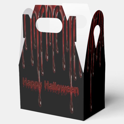 Happy Halloween Blood Drivers Gable Favor Box Bedankdoosjes (Geopend)