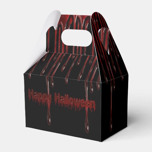 Happy Halloween Blood Drivers Gable Favor Box Bedankdoosjes (Voorkant Zijde)