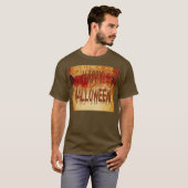 Happy Halloween Blood Sined Wall Mannen T-Shirt (Voorkant volledig)
