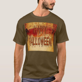 Happy Halloween Blood Sined Wall Mannen T-Shirt
