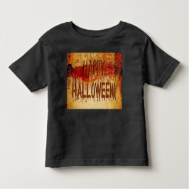 Happy Halloween Blood Sined Wall Toddler T-Shirt
