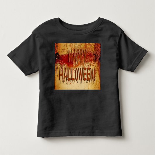 Happy Halloween Blood Sined Wall Toddler T-Shirt (Voorkant)
