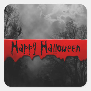 Happy Halloween Bloody Haunted Sticker
