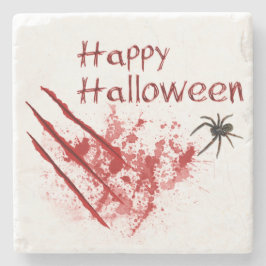 Happy Halloween Bloody Scratches Stenen Onderzetter