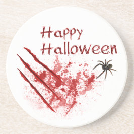 Happy Halloween Bloody Scratches Zandsteen Onderzetter