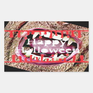 Happy Halloween Bloody Vampire Teeth Stickers