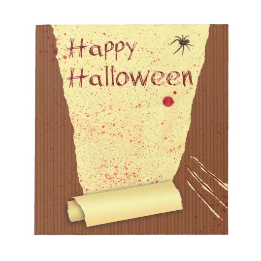 Happy Halloween Bloody Wallpaper Notitieblok (Voorkant)
